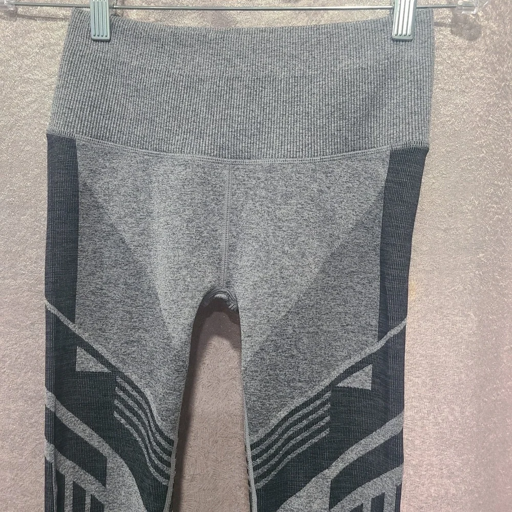 Alo Yoga XS Grey Black High-Waist Alosoft Lush Seamless Leggings Geometric
